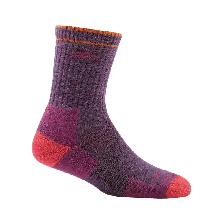 Darn Tough Hiker Micro Crew Sock Cushion Plum Heather Erbjudande