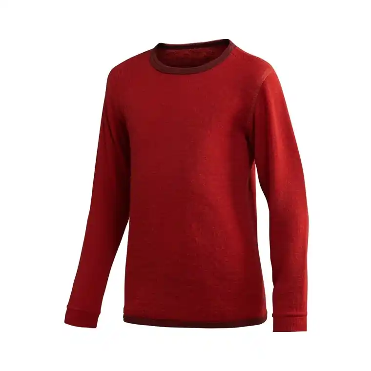 risnedsättning Woolpower Kids Crewneck 200 Autumn Red