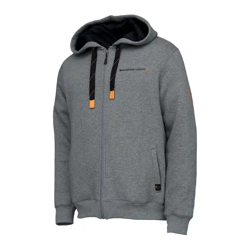 Savage Gear Classic Zip Hoodie Grey Melange Begränsat antal