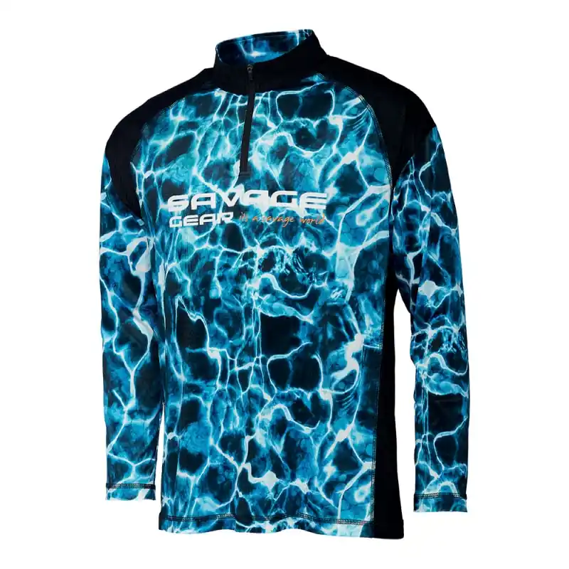 Sänkt pris Savage Gear Marine UV Long Sleeve Tee Sea Blue