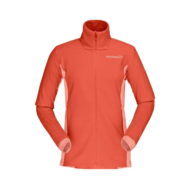 Beställ nu Norrøna Falketind Warm1 Jacket (w) Orange Alert/Peach Amber