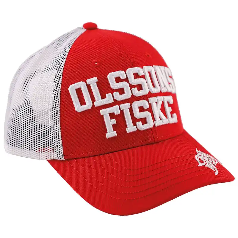 Kampanjpris Olssons Fiske Keps Mesh Red Skeleton Fish