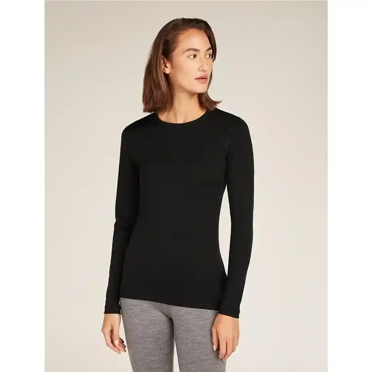 Populärt val Icebreaker Women Merino 200 Oasis LS Crewe Black