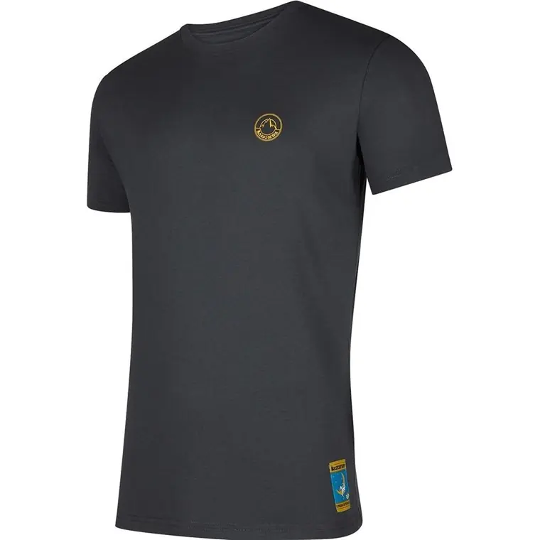 Handla nu La Sportiva Climbing on the Moon T-Shirt M Carbon/Giallo