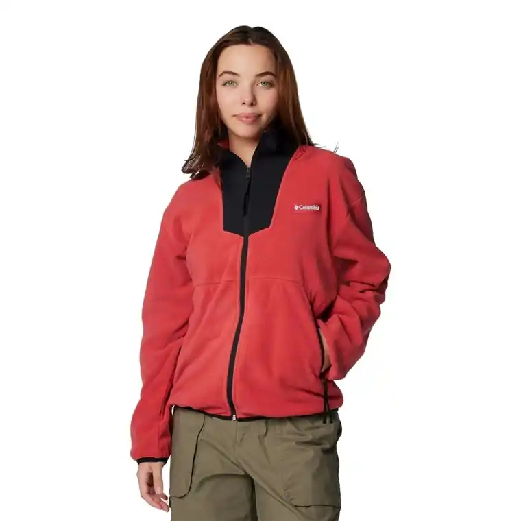 Premium Columbia Sequoia Grove Full Zip Fleece Daredevil, Black