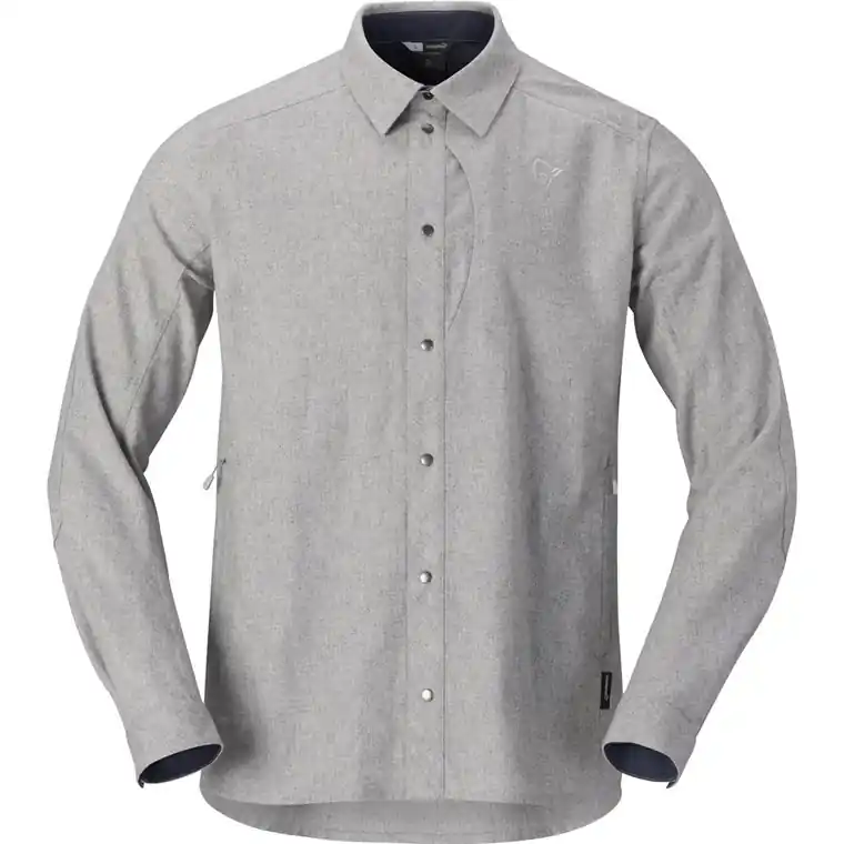 Norrøna Tamok Wool Plain Shirt M'S Drizzle Melange Begränsat antal