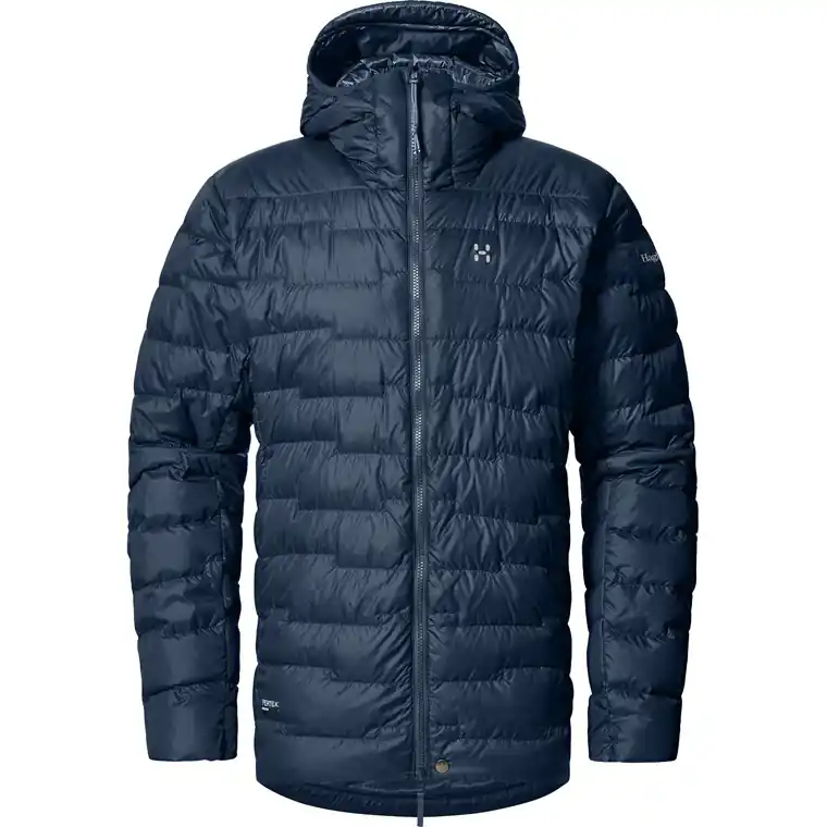 Trygg betalning Haglöfs ROC Flash Down Hood Men Tarn Blue