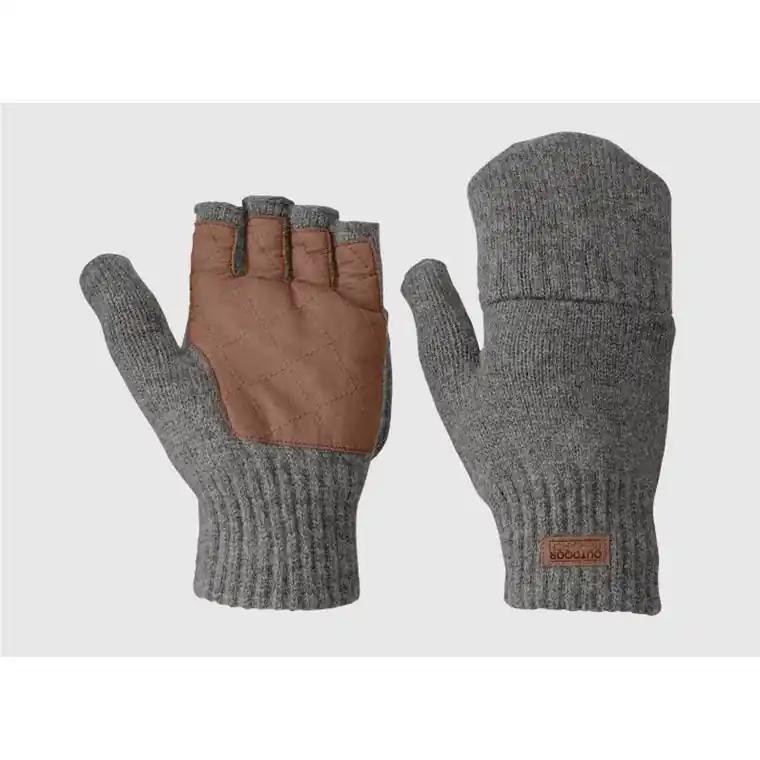 I lager Outdoor Research Men'S Lost Coast Fingerless Mitts Pewter