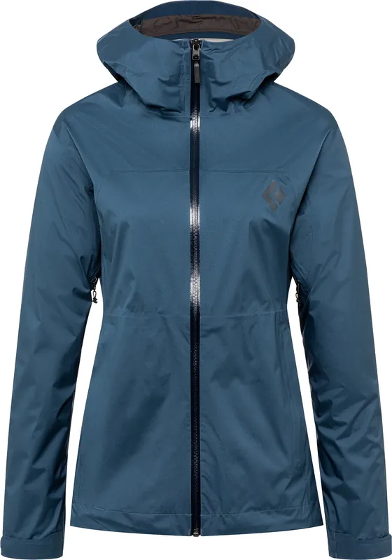 Premium Black Diamond Women's StormLine Stretch Rain Shell Jacket Ink Blue