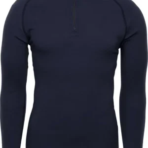 Brynje Unisex Arctic Zip Polo Shirt Navy Rabatt