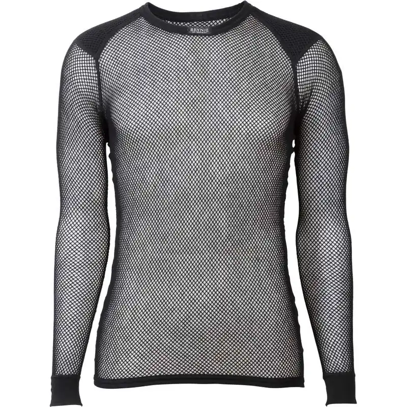 Bästa pris Brynje Unisex Wool Thermo Shirt with Inlay Black