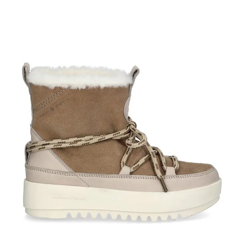 Bästa pris Canada Snow Women's Mount Marty Lace Up Taupe