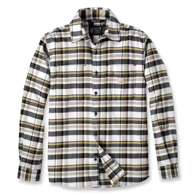 Carhartt Men's Flannel L/S Plaid Shirt Heavy Malt Bästa pris