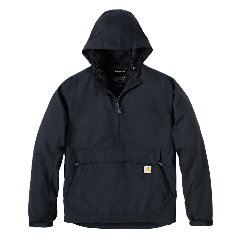 Endast denna vecka Carhartt Men's Rain Defender Loose Fit Lightweight Packable Anorak Black
