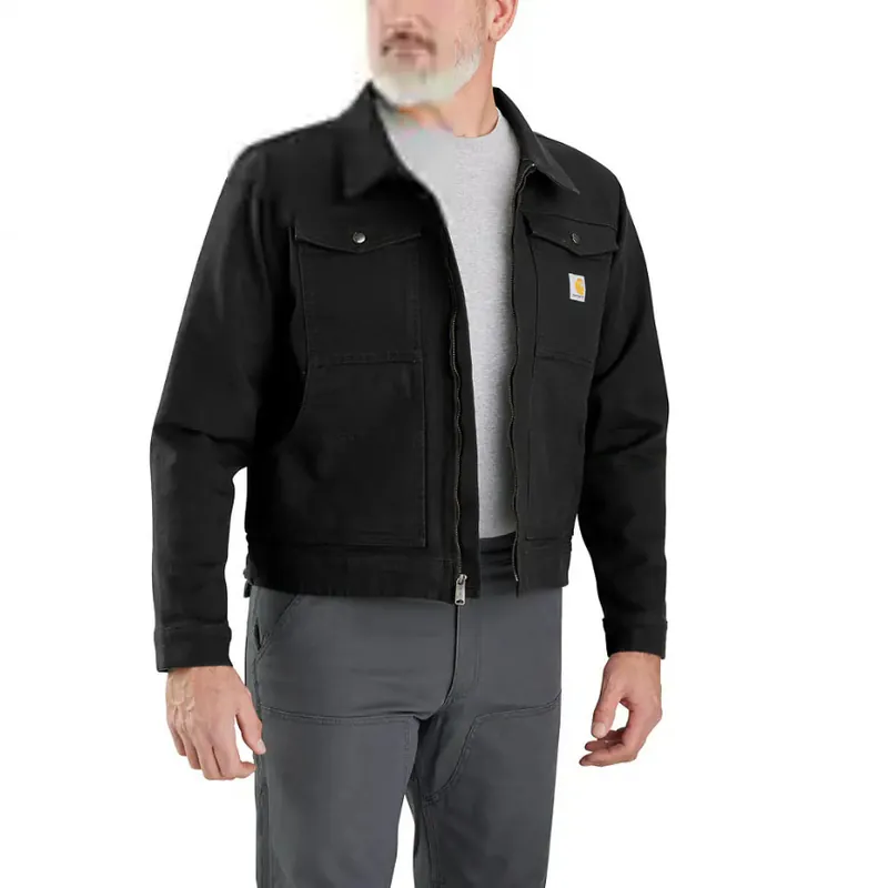 Carhartt Men's Rugged Flex Duck Relaxed Fit Jacket Black Billig