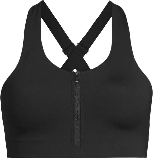 Casall Women's Impact Zip Sports Bra Black Begränsat erbjudande