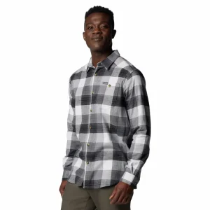 Begränsad tid Columbia Men's Cornell Woods Flannel Long Sleeve Shirt Black/grey Classic Multi Tartan