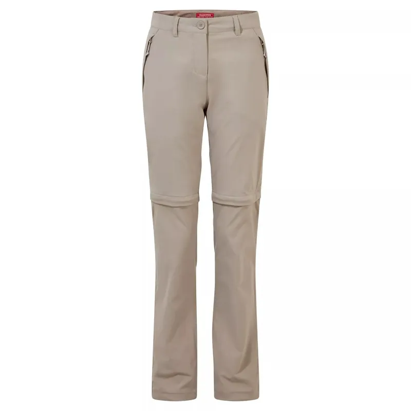 Lågt pris Craghoppers Women's Nosilife Pro Convertible Trousers Mushroom
