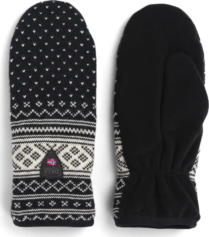 Billig Dale of Norway Vall⌀y Polar Mittens Black/Offwhite