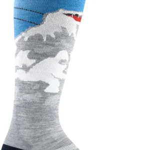 Darn Tough Men's Heady Yeti OTC Midweight With Cushion Gray Erbjudandepris