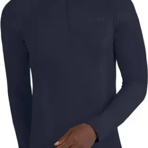 Expressleverans Falke Men's Long Sleeve Zip Wool-Tech Space Blue