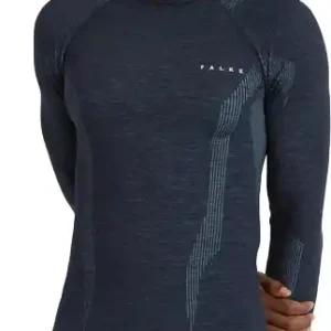 Falke Men's Longsleeve Wool-Tech Space Blue Endast idag