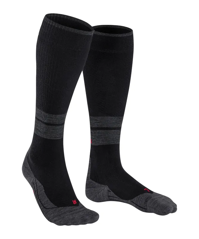 Falke Men's TK Compression Energy Trekking Knee-high Socks Black Snabb leverans