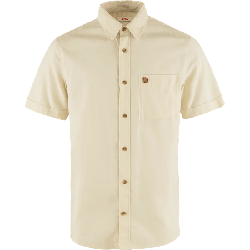 Fjällräven Men's Övik Travel Shirt Short Sleeve Chalk White Populär