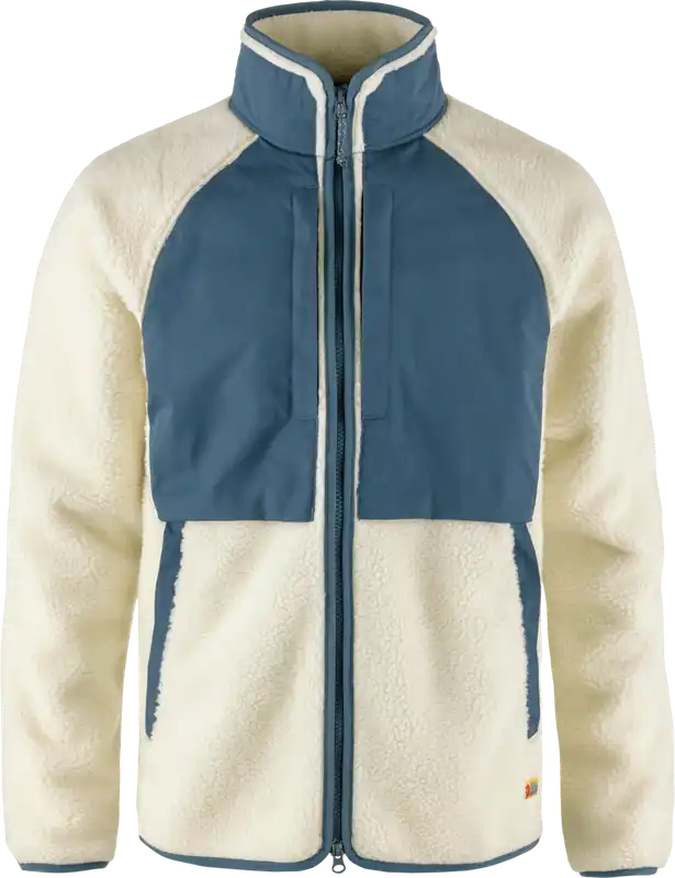 Fjällräven Men's Vardag Pile Jacket Chalk White-Indigo Blue Nyhet