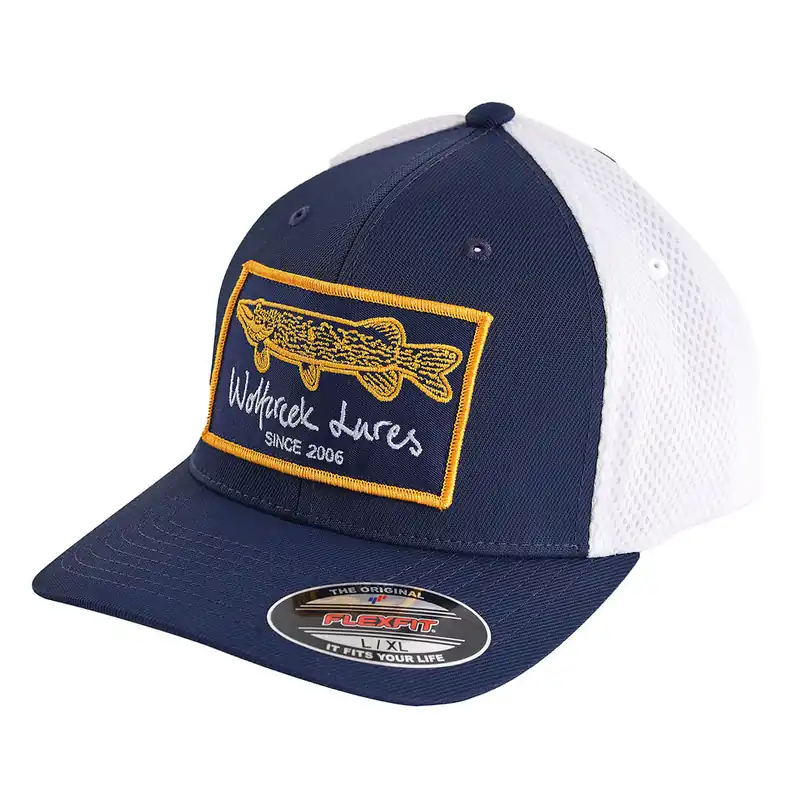 Wolfcreek Pike Patch Flexfit Tactel Airmesh Navy/White S/M Nedsatt pris