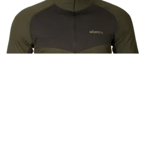 Härkila Men's Base Warm Baselayer Shirt Willow Green/Shadow Brown Rabatt