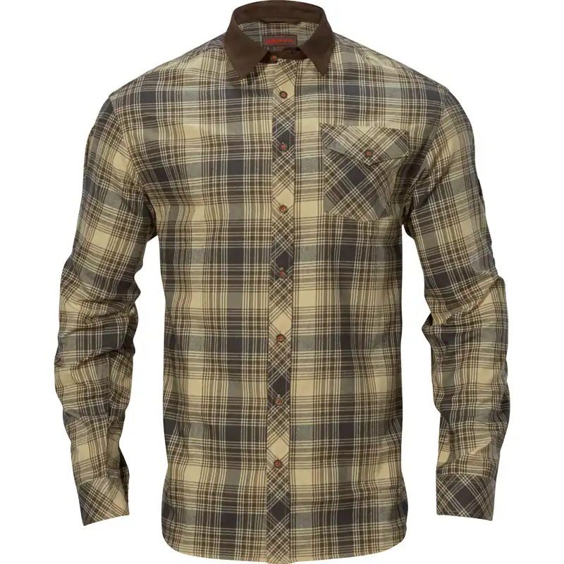 Härkila Men's Driven Hunt Flannel Shirt Light Teak Check Erbjudande