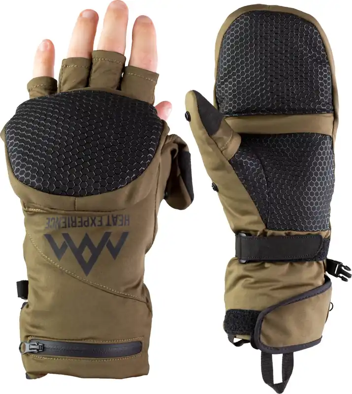 Heat Experience Heated Hunt Pullover Mittens Green/Black Begränsad tid