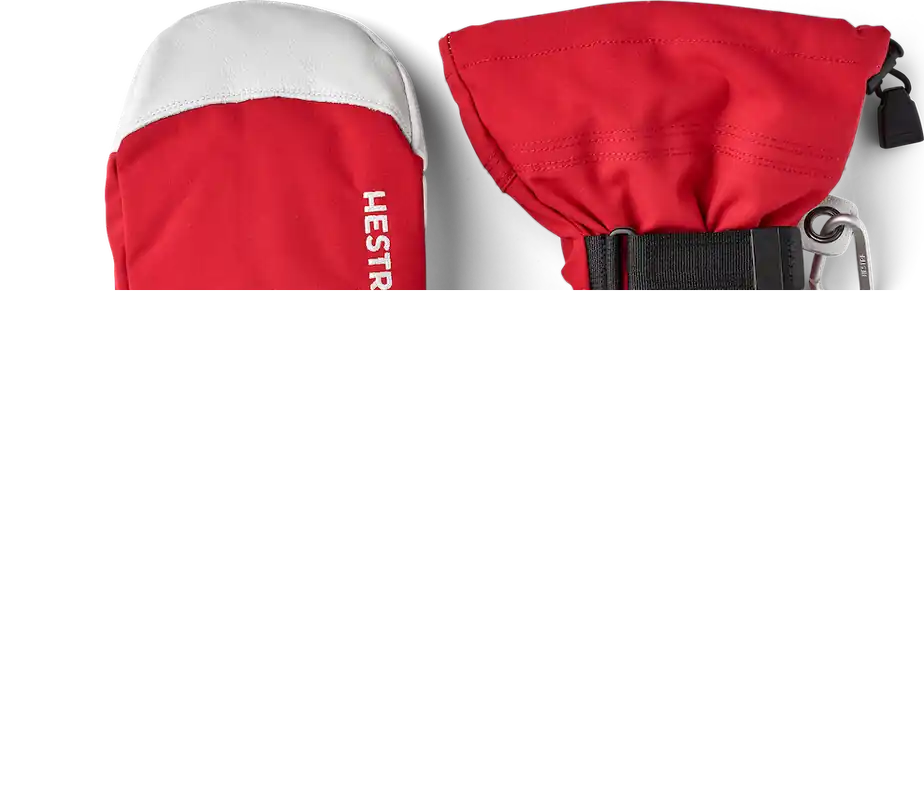 Lågt pris Hestra Army Leather Heli Ski Mitt Red