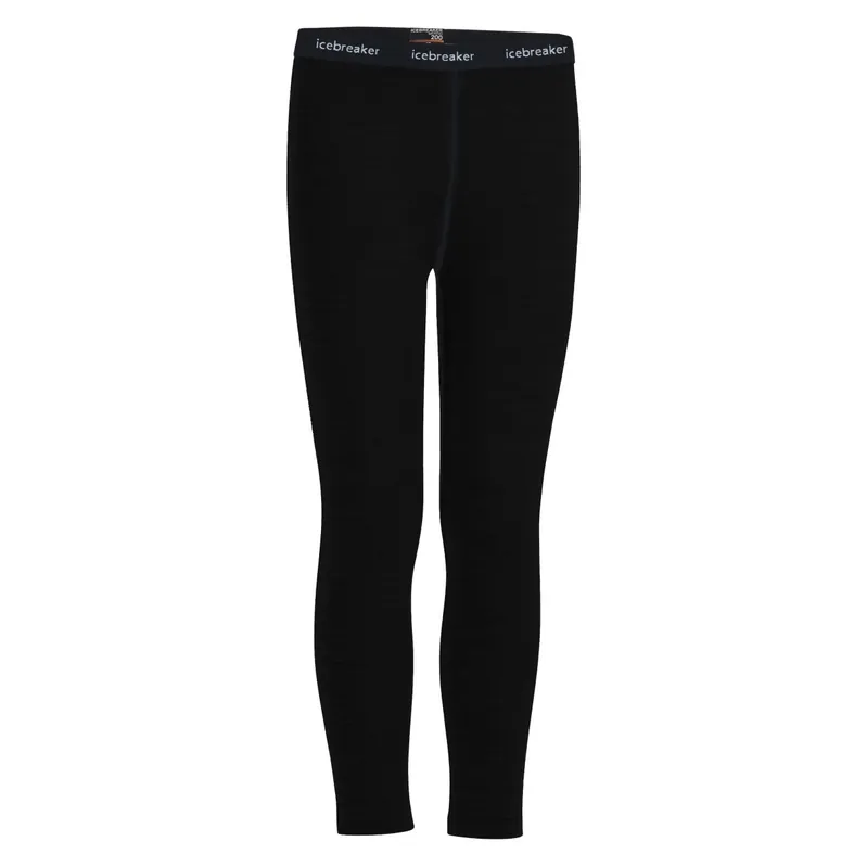 Icebreaker Kids' 200 Oasis Leggings Black Fri frakt