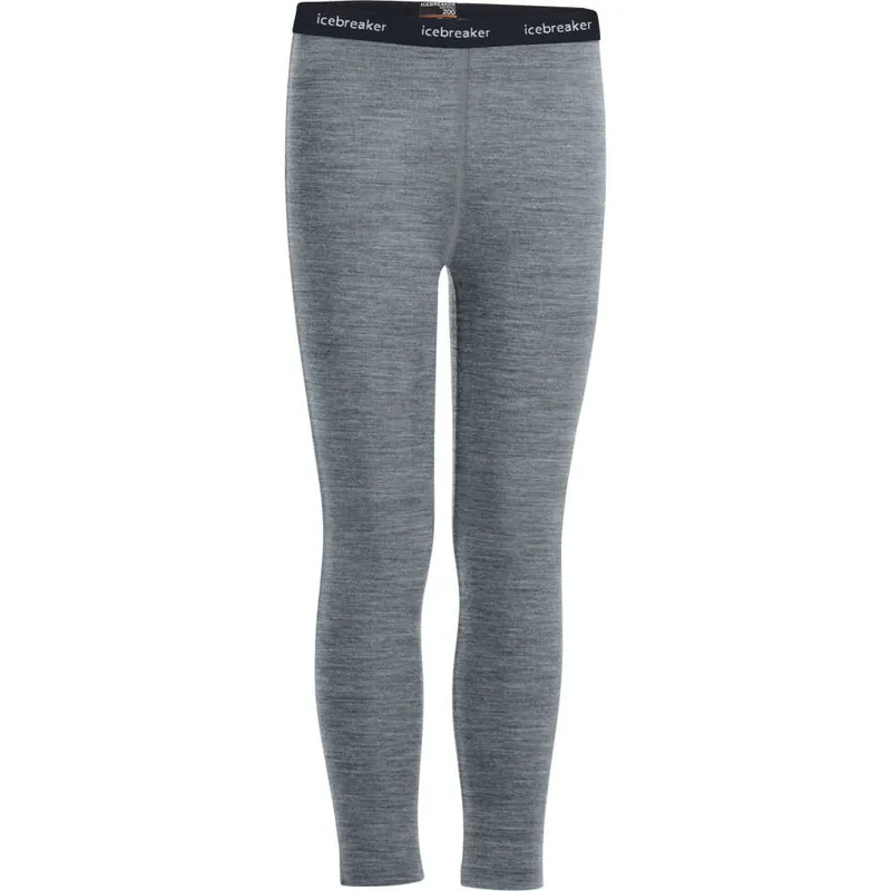 Icebreaker Kids' 200 Oasis Leggings Gritstone Heather Erbjudande
