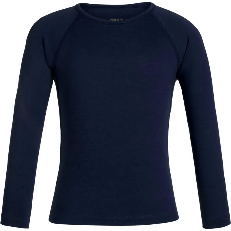 Icebreaker Kids' 200 Oasis Longsleeve Crewe Midnight Navy Billigare
