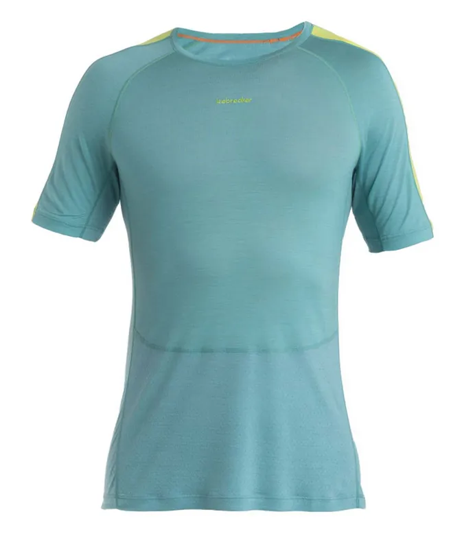 Snabb frakt Icebreaker Men's 125 Zoneknit™ Short Sleeve Crewe Cloud Ray/Hyper/Cb