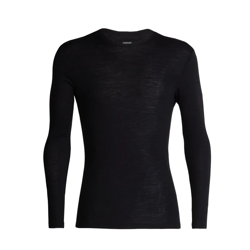 Premium Icebreaker Men's 175 Everyday Longsleeve Crewe Black