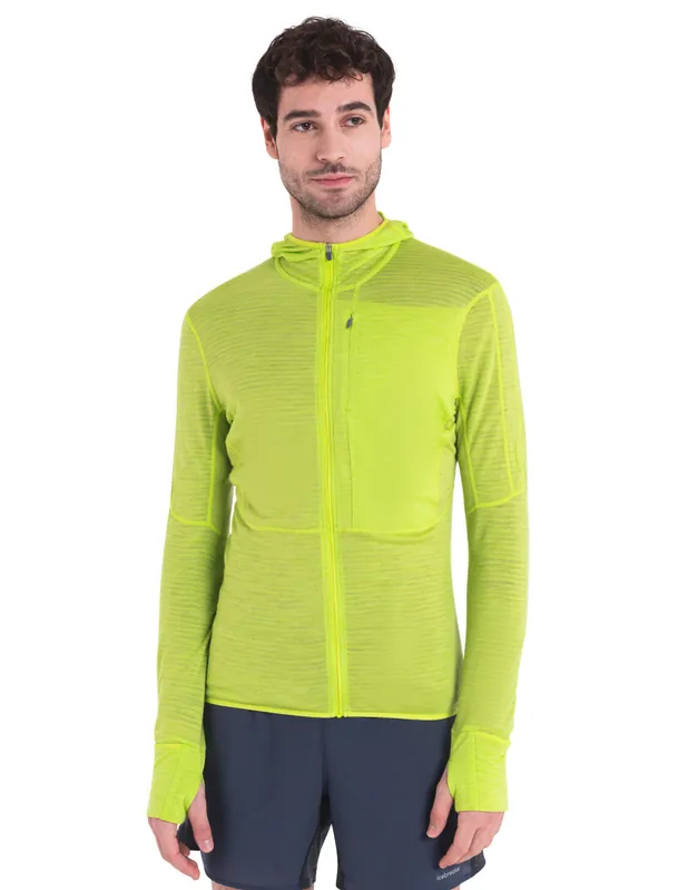 Begränsad tid Icebreaker Men's Merino 200 Realfleece™ Descender Long Sleeve Zip Hoodie Hyper