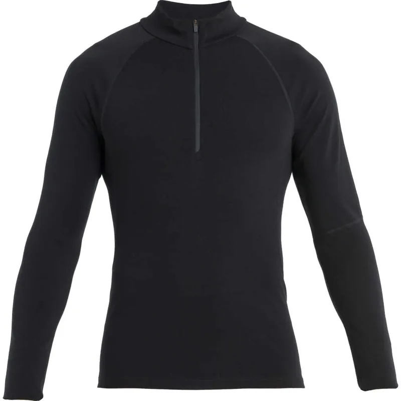Outlet Icebreaker Men's Merino 300 MerinoFine™ Polar Longsleeve Half Zip Black
