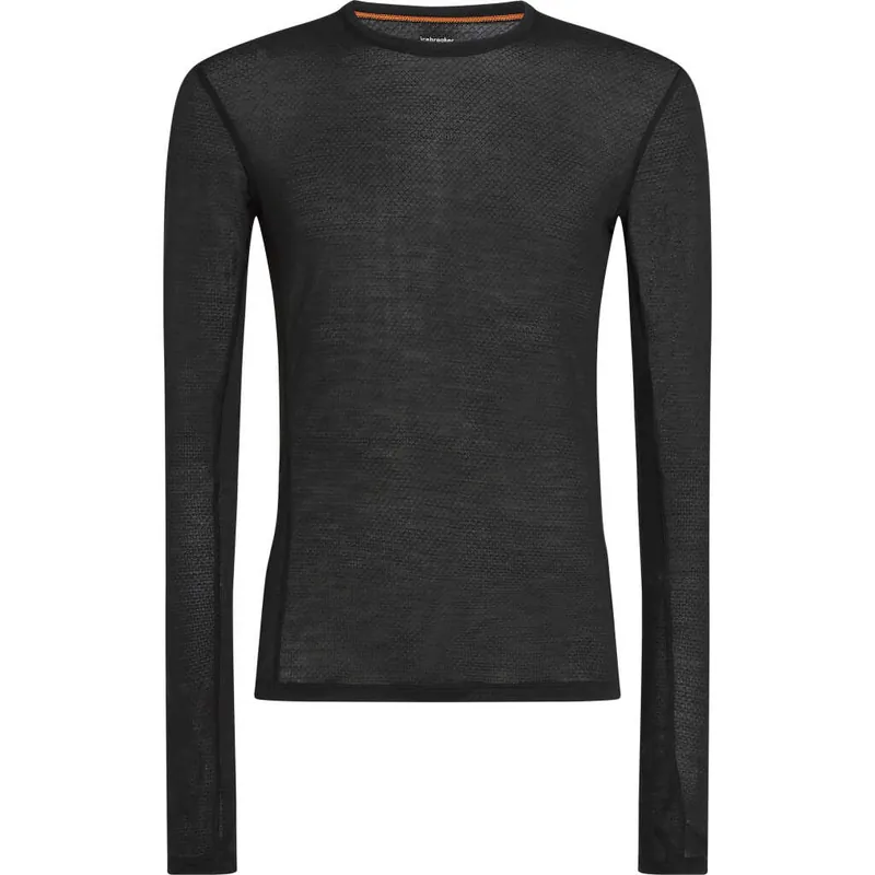 Trygg betalning Icebreaker Men's Merino 75 Cool-Lite Featherlight Longleeve Crewe Black