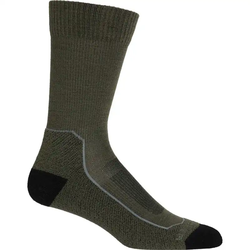 Beställ idag Icebreaker Men's Merino Hike+ Light Crew Socks Loden/Black/Gritstone Heather