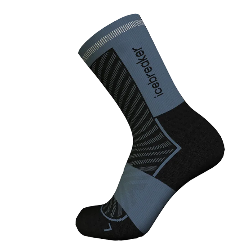 Snabb leverans Icebreaker Men's Merino Run+ Ultralight Crew Black/Graphite