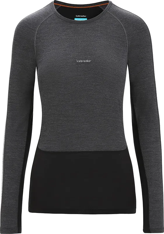 Billigare Icebreaker Women's 125 Zoneknit™ Long Sleeve Crew Jet Heather/Black/Metro Heather/Cb