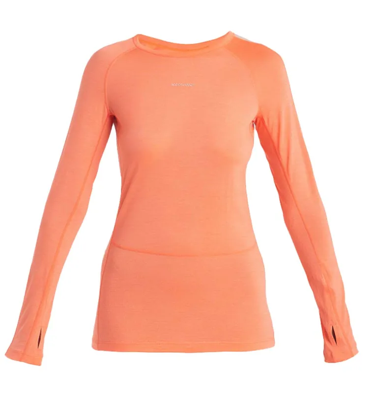 Kampanjpris Icebreaker Women's 125 Zoneknit™ Long Sleeve Crew Tang/Praline/Cb