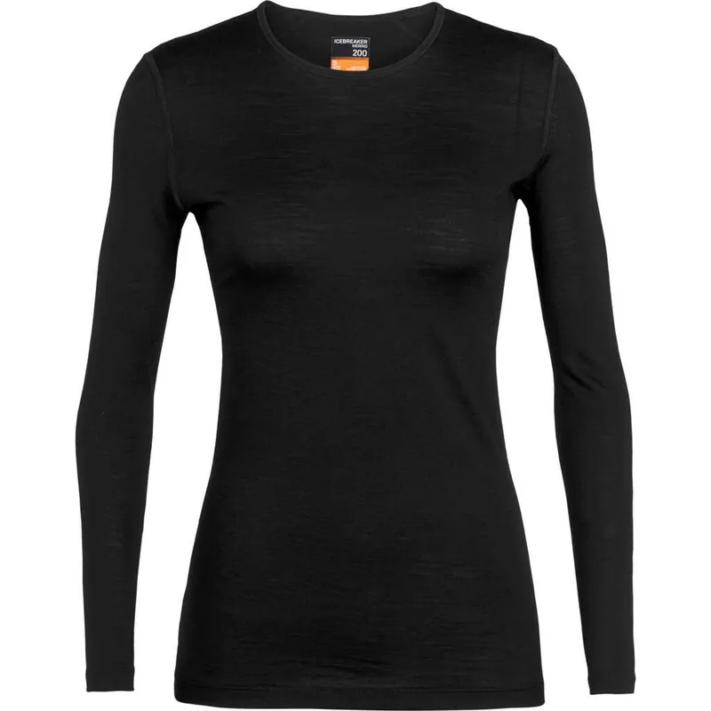 Beställ idag Icebreaker Women's 200 Oasis Long Sleeve Crewe Black