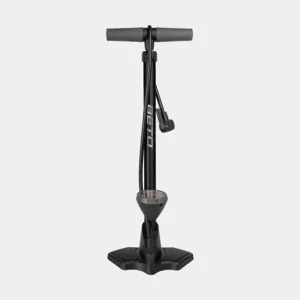 Nyhet Beto Fotpump Med Analog Tryckmätare (Manometer) Svart