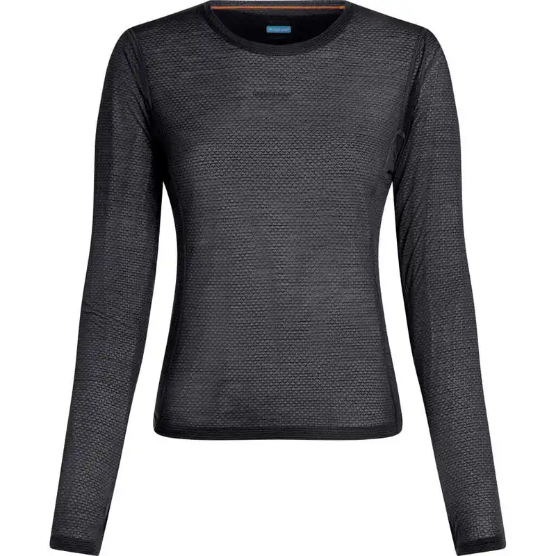 Beställ idag Icebreaker Women's Merino 75 Cool-Lite Featherlight Longleeve Crewe Black