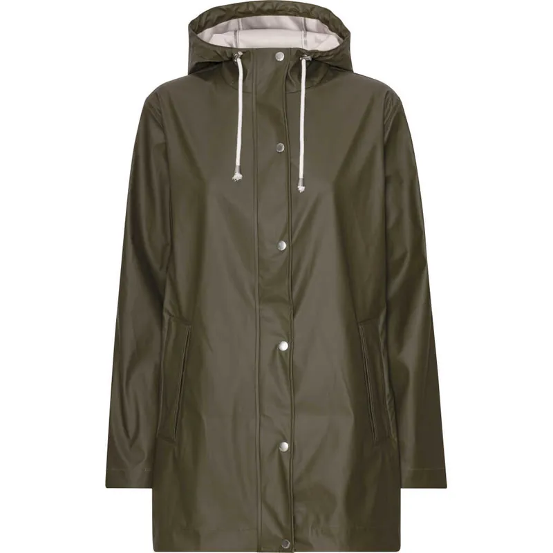 Ilse Jacobsen Women's Rain Jacket Army Snabb leverans
